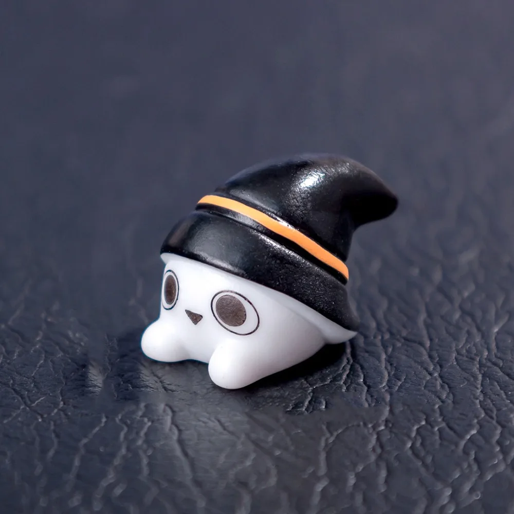 Ghost Mini ฟักทองตุ๊กตาเรซิ่นค้างคาวต้นไม้ Hallowmas บ้านตุ๊กตาอุปกรณ์เสริม Props ตกแต่งฮาโลวีน Ghost Miniatures บ้านตุ๊กตา