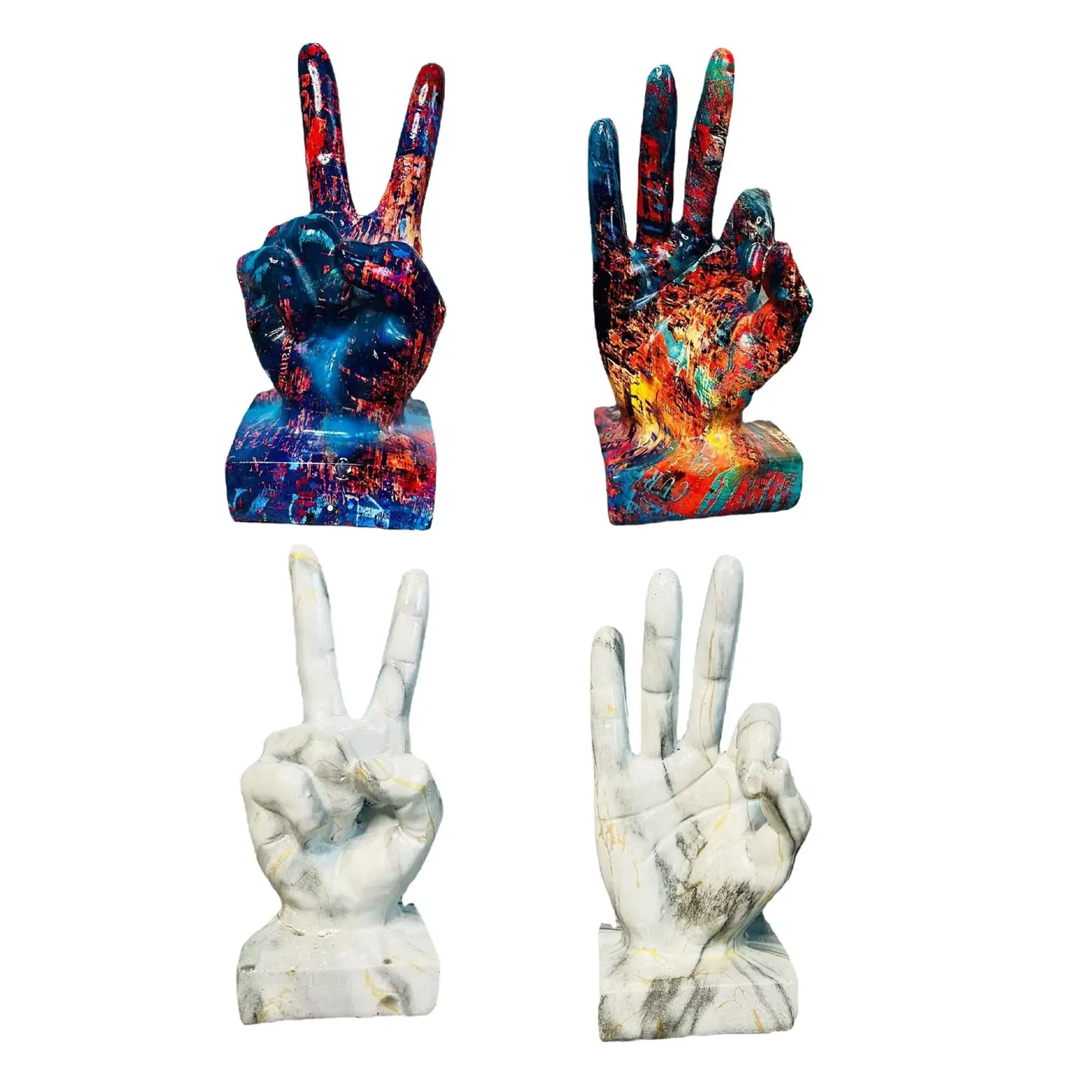Gesture Statue Victory Ok, Gesture decorativo para entrada, decoración de estantería