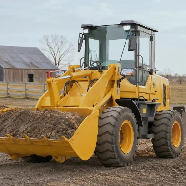 Customized Mini Wheel Loader Front End Loader Compact Hydraulic Loader Diesel Construction Farm Loader Machinery