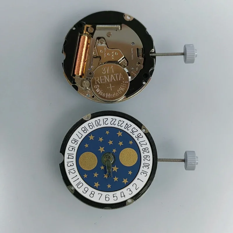 Watch movement accessories Swiss original 708 dual calendar quartz movement three needles star movement six o'clock