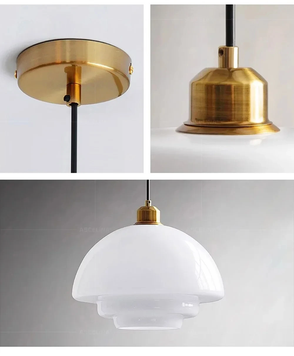 Vintage Glass Pendant Light White For Living Room Dining Room Restaurant Coffee Shop Bar Study Room Indoor Decorative Chandelier