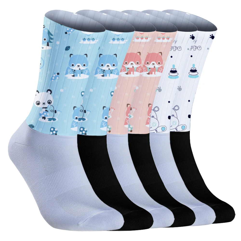 Men And Women Street Sports Socks Racing Cycling Socks  Anti Slip Professional Bike Socks Bicycle Compression Sport Sock