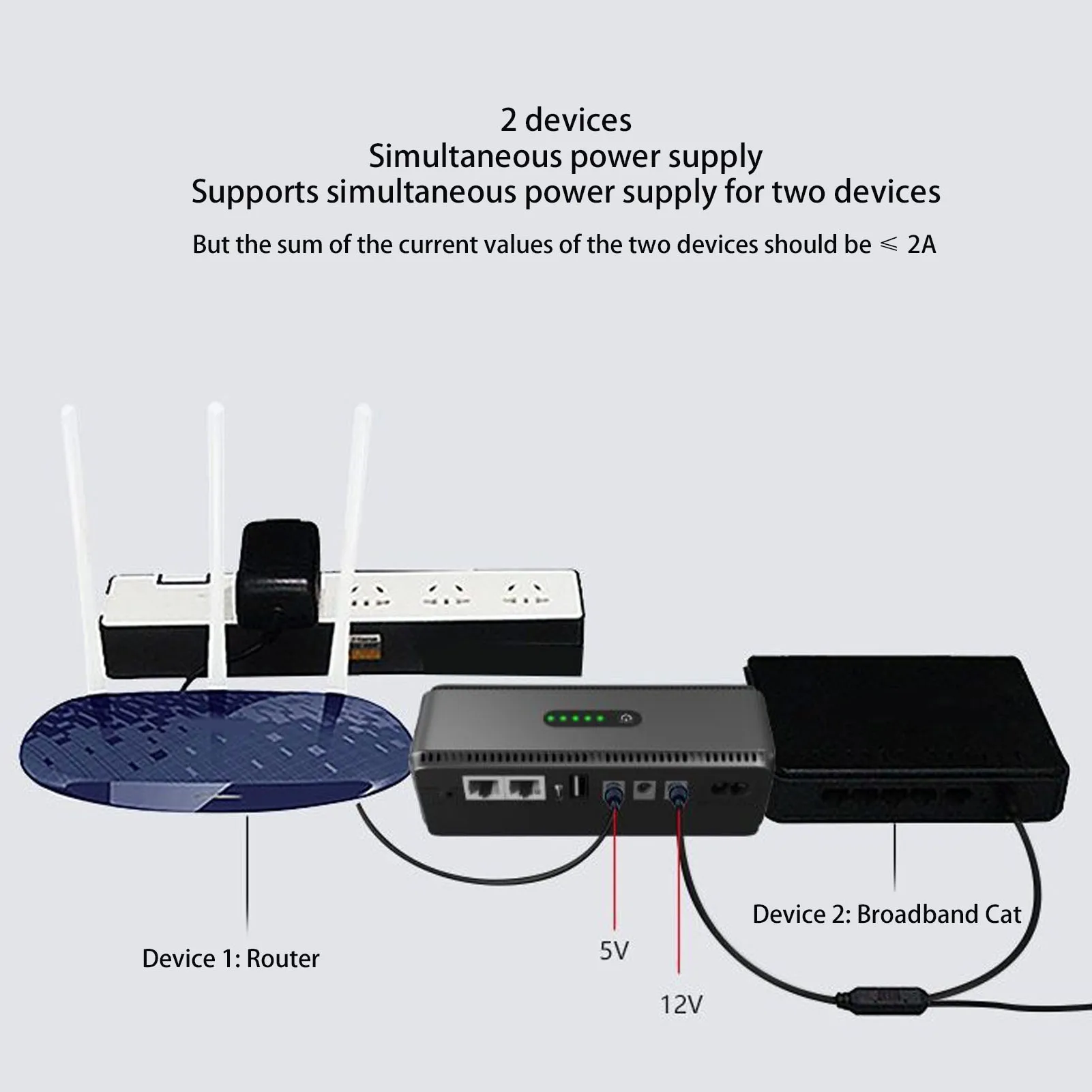8800mAh UPS بطارية احتياطية POE 15 فولت 24 فولت منفذ USB 5 فولت 9 فولت 12 فولت إخراج إمدادات الطاقة غير المنقطعة UPS صغير UPS بطارية احتياطية UPS #2