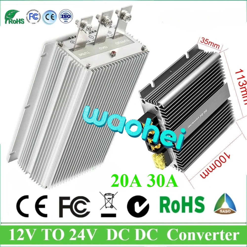 

12V TO 24V 20A 30A DC DC Step Up Converter Stabilizer Power Boost Module Regulator 12VDC TO 24VDC VoltageHigh Quality CE ROHS