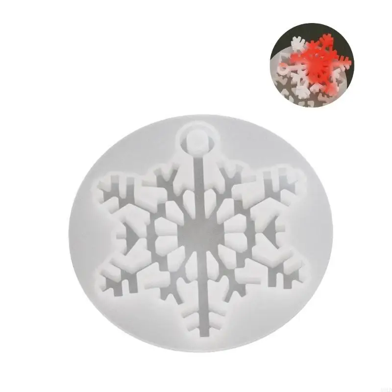 Siliconenhars sneeuwvlokvormen voor sieraden maken inclusief oorbel en kettinghangers en kaarsendecoratie