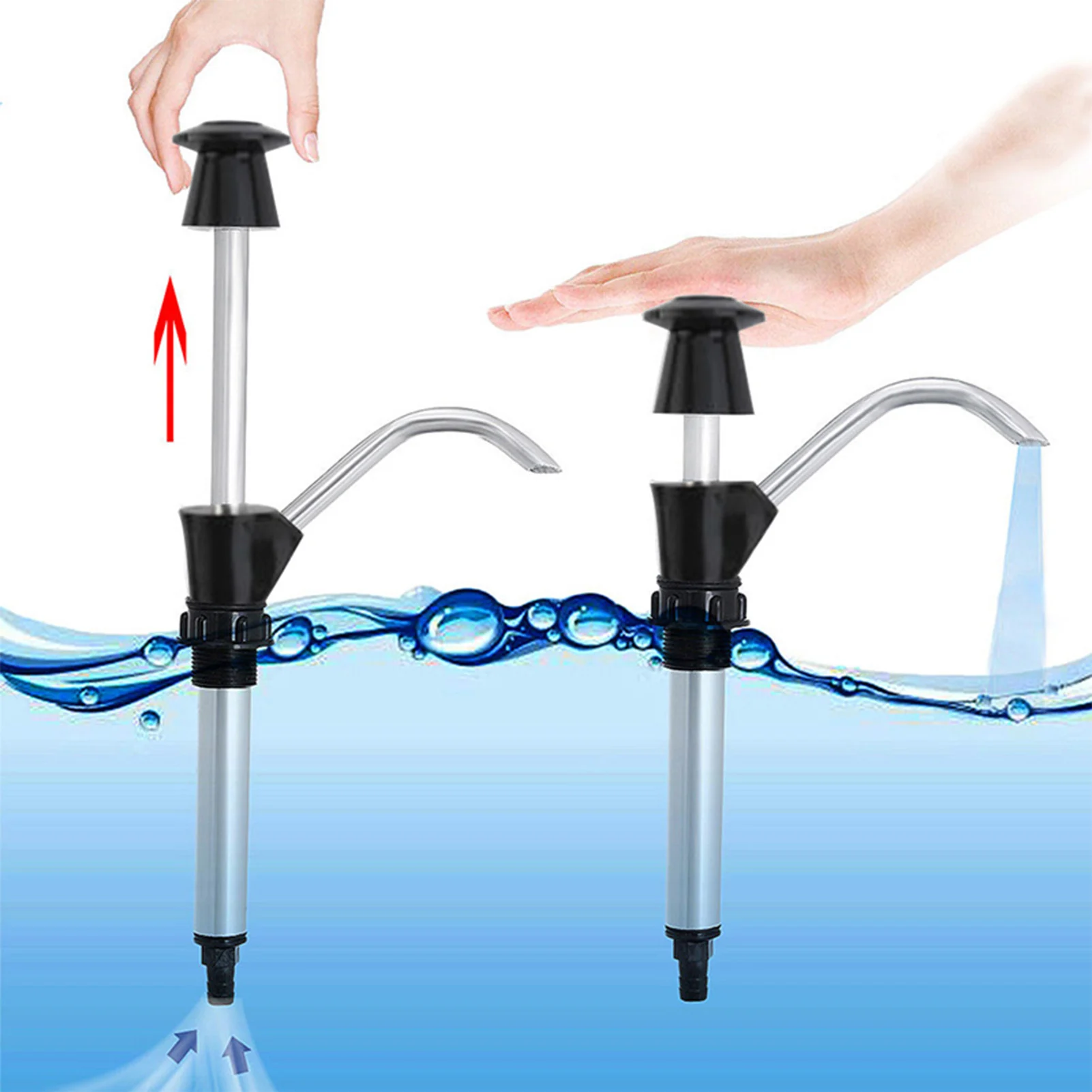 Manual Water Pumping Faucet Lightweight Portable Water Pump for Trailer Motorhome Camping