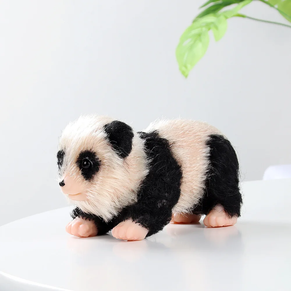 Simulation Mini Silicone Panda Baby Dolls Toy Soft Lifelike Cute Mini Reborn Panda Newborn Animal Doll Baby Interactive Toy Gift