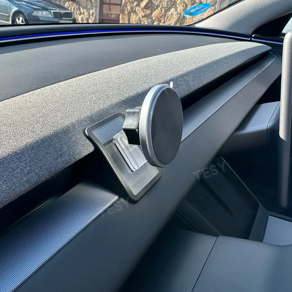 

For Tesla Model Y Launch 2025 Model 3 Highland 2024 Phone Holder Mount Magnetic Phone Mount for iPhone 16 Pro Max Plus 15 14 13