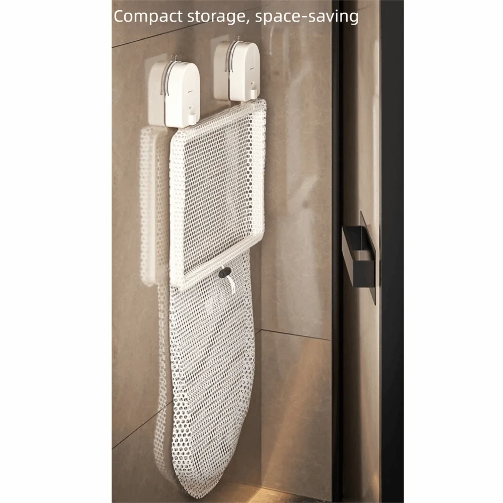 

Mesh Material Collapsible Laundry Bag Suction Cup Mounting Large Capacity Dirty Clothes Organizer Carbon Steel Frame