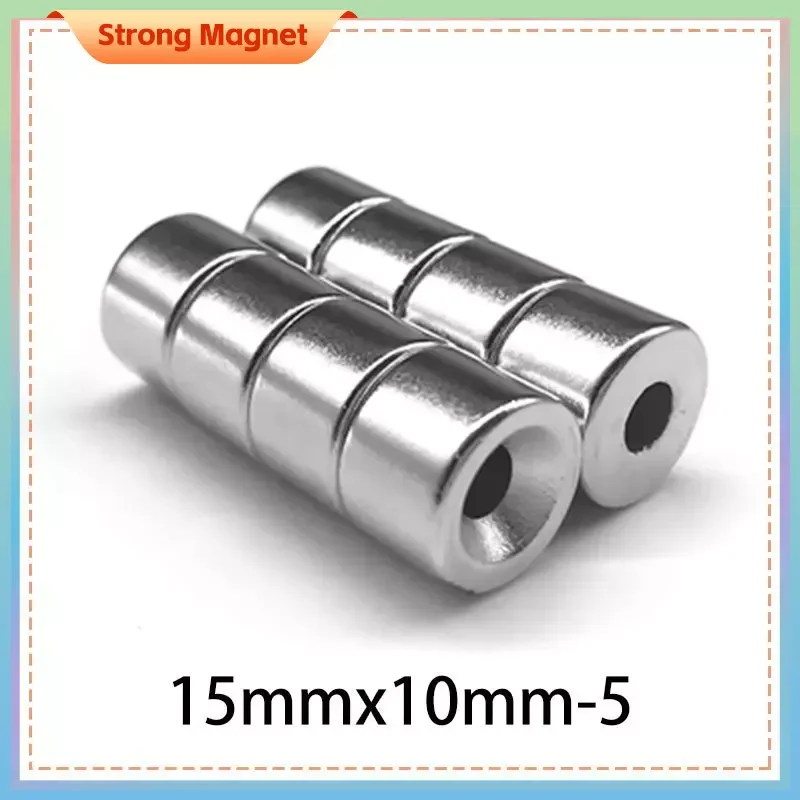 15x10-5 mm Thick Round Countersunk Neodymium Magnet 15x10 mm Hole 5mm Strong Permanent Magnets Disc 15*10-5