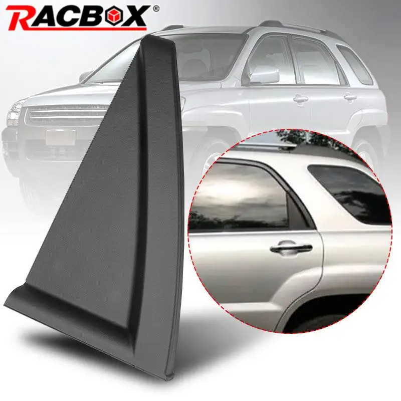 Black Rear Left Right Door Outside Delta Molding Triangle For Kia Sportage 2005 2006 2007 2008 2009 2010 838301F001 838401F001