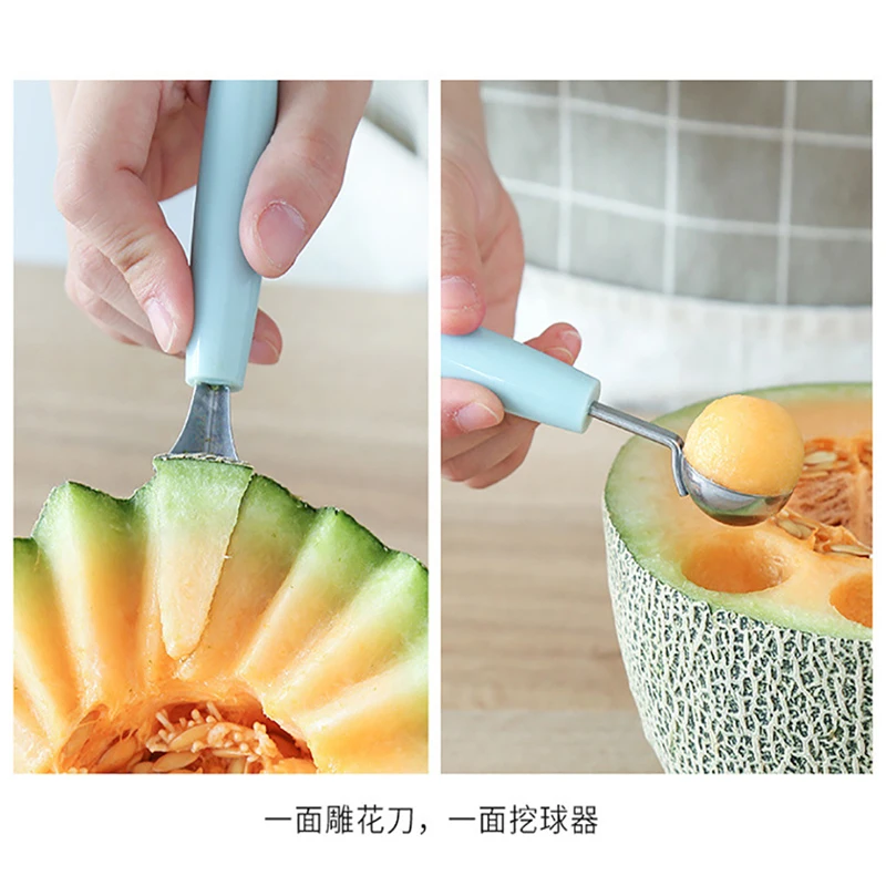 Double-headed Stainless Steel Ice Scoop Digging Spoon Fruit Ball Digging Device