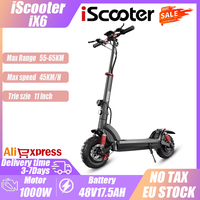 iScooter iX6 Electric Scooter 1000W 45km/h Powerful Kick Scooter 17.5Ah 11 inch Anti-skid Off-Road Tire Scooters 65km Max Range