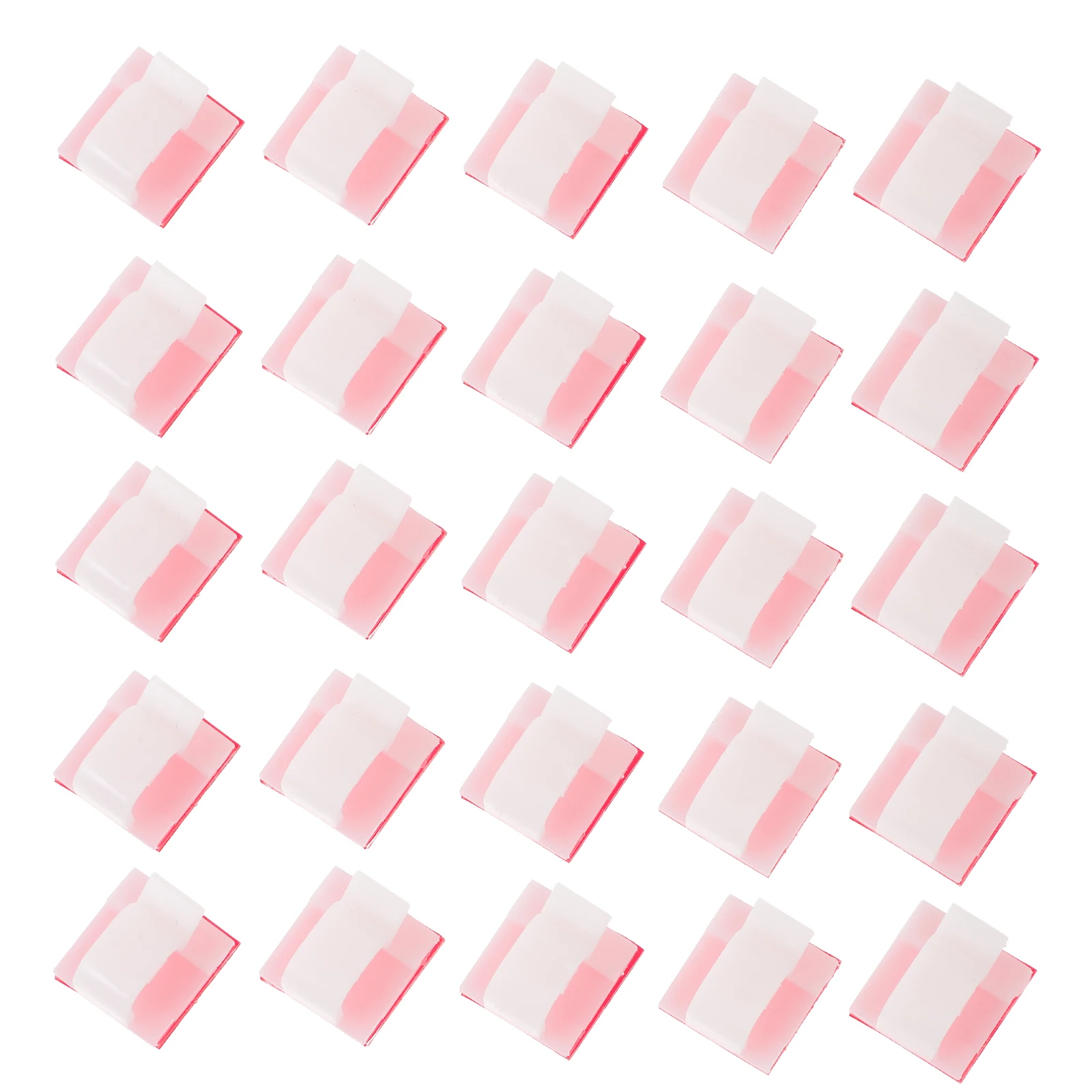 

100 Pcs Cable Clips Wire Tidy Adhesive Holder Clamps Black Square Acrylic Dash Cam Desk Cord Management Fixation Transparent