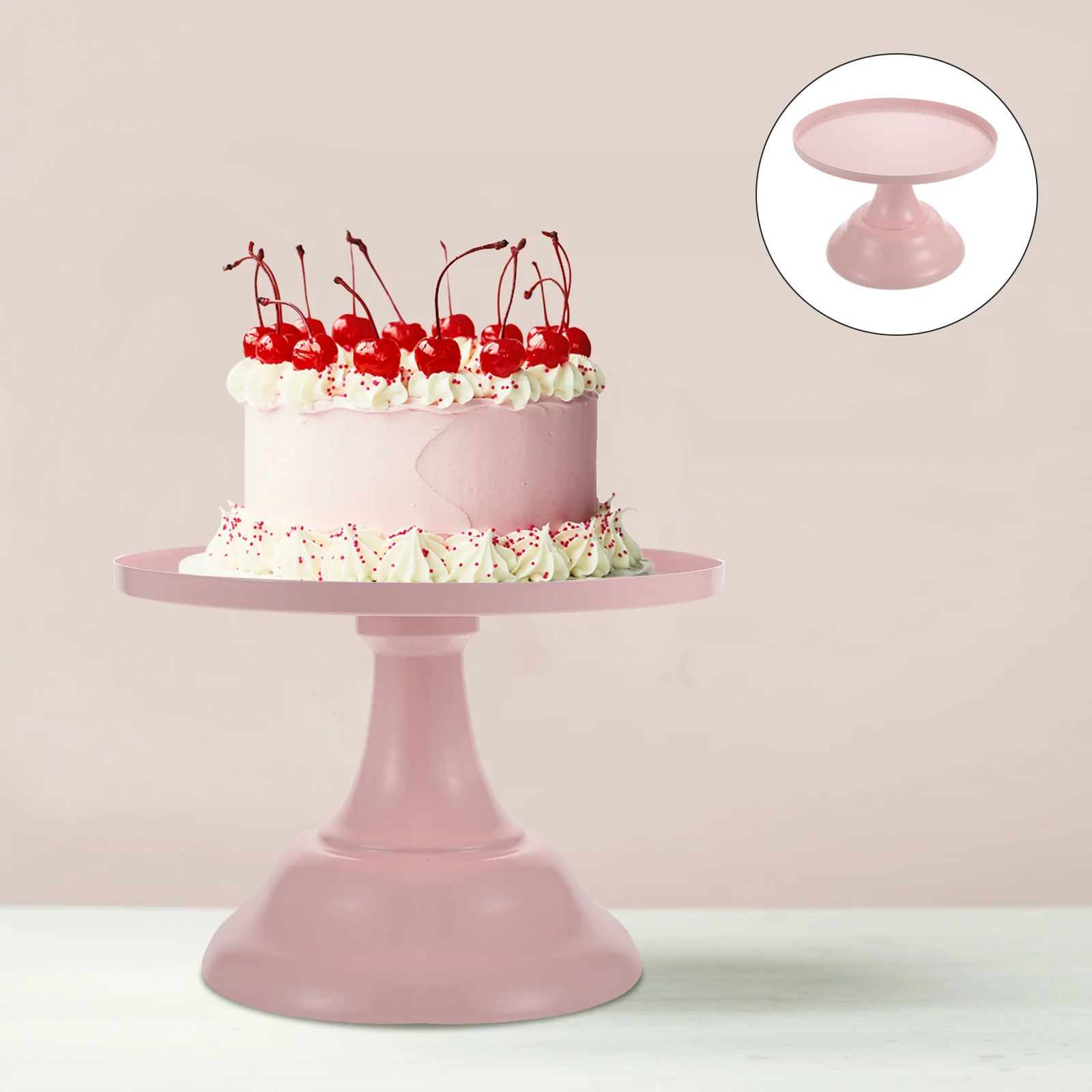 1pc Iron Cake Stand Decor, Round Dessert Display Rack For Party Wedding Photography, Cupcake Holder Support, Food Table Model,