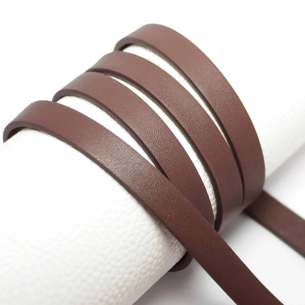 1.15meter Soft Faux leather cord,Brown Fine Litchi Texture 10mm Leather Strips,Jewelry cord,Necklace Cord, Bracelet Making