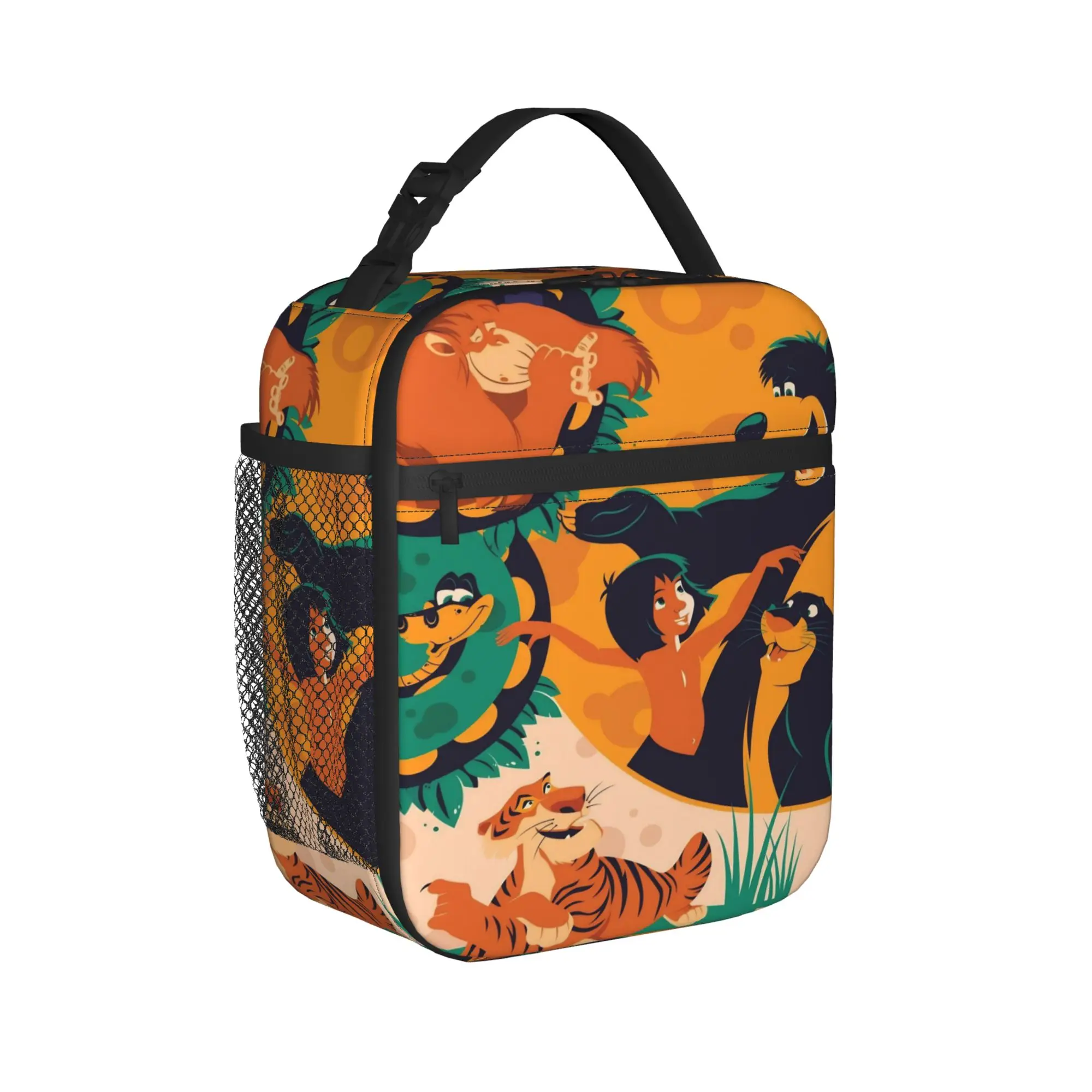 The Jungles Books Lunch Bag  Casual Lunch Box For Child School Portable Zipper Cooler Bag Oxford Custom Thermal Lunch Bags