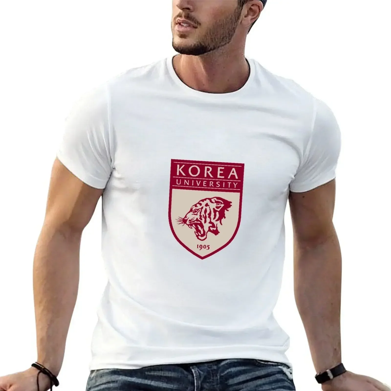 Korea University Logo (Korean / Hangul / Kpop) T-Shirt custom shirt sweat plain white t shirts men