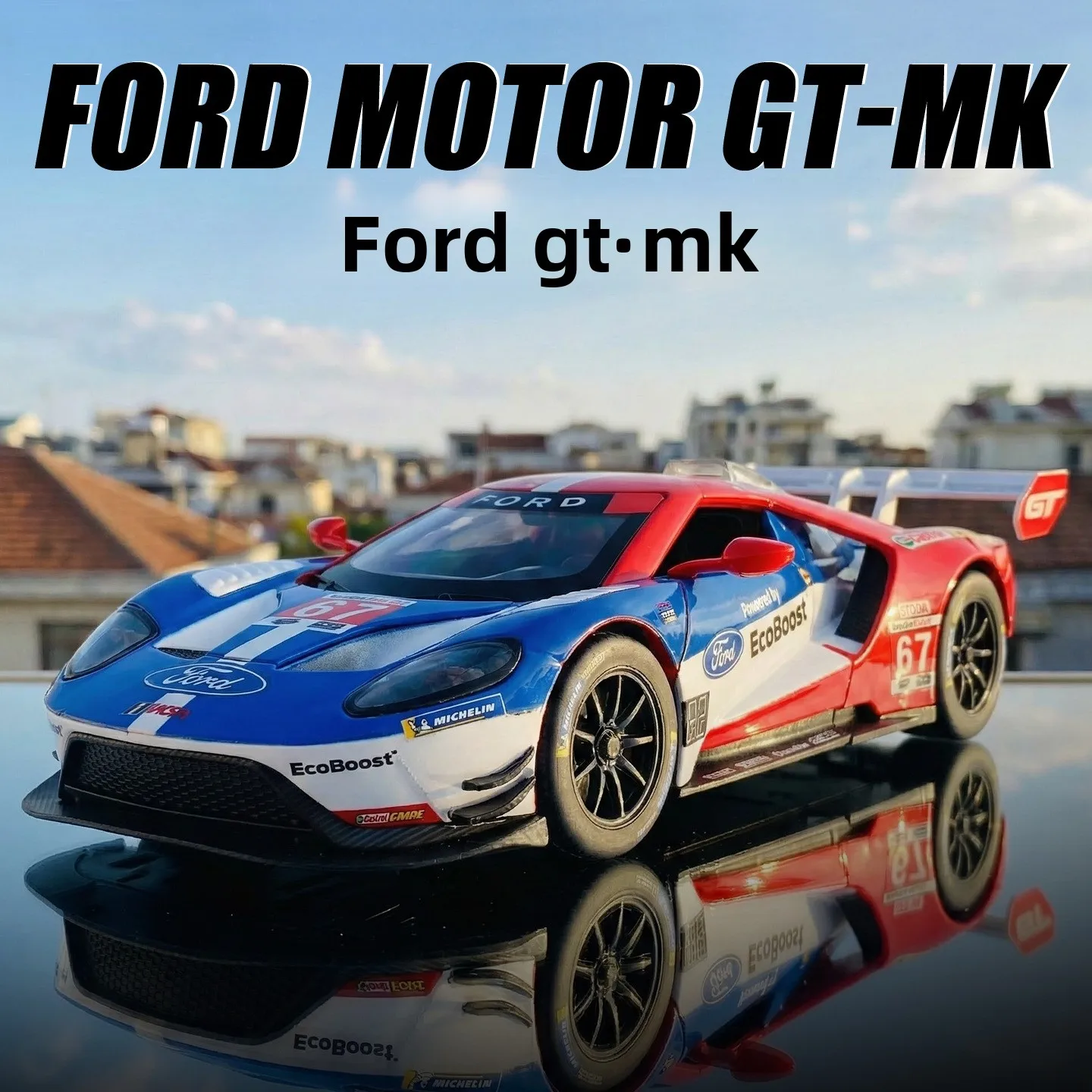 

1:24 Scale GT MK Race Car Alloy Replica Simulated Track Painting Pull Back Light Sound Theme Decor Collectible Toy