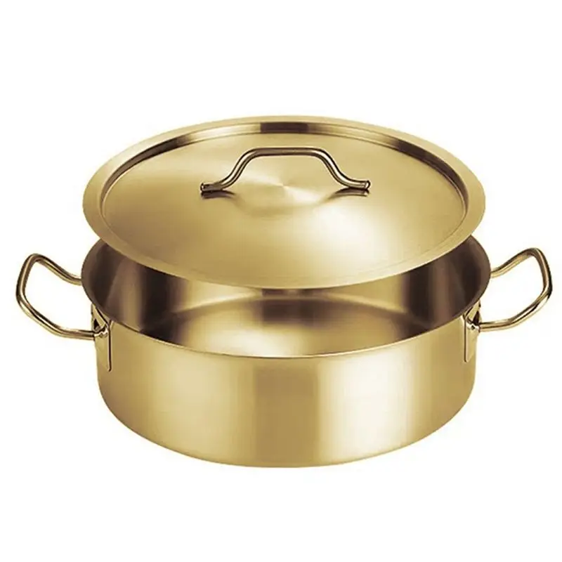 

AA63 HOT Stainless Steel Hot Pot Basin Double Handle Double-Handled Pot Household Hot Pot Soup Pot B