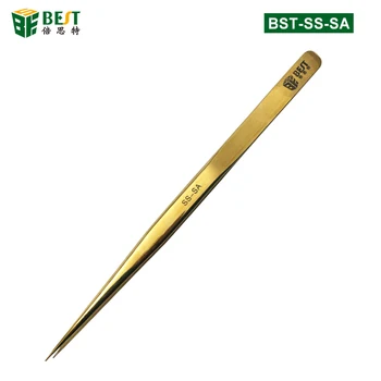 1Piece Antistatic Tweezers Tool Precision Tip Straight Tweezer Multifunction for iPhone Repair Electronics Tool Kit BST-SS-SA