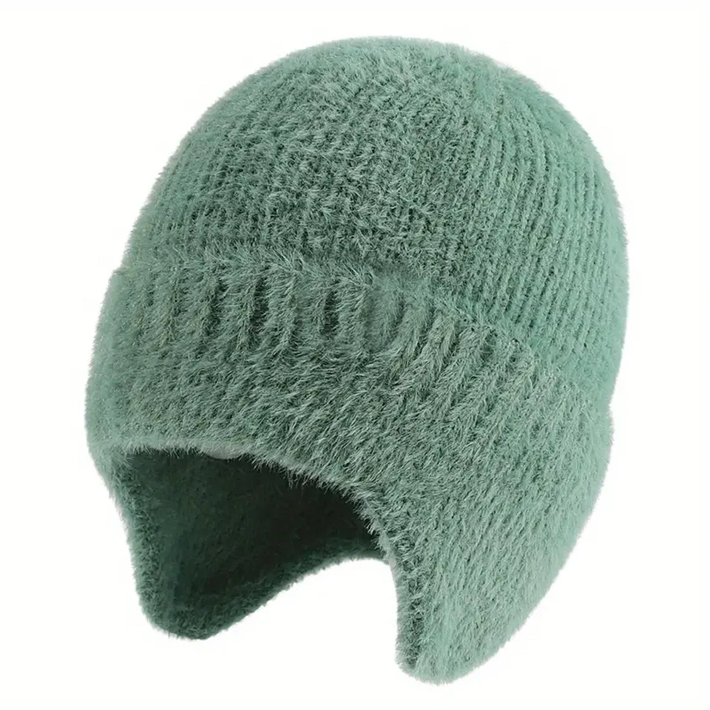 الكبار فو المنك إيرفلاب قبعة الطيار محبوك الشتاء الدافئة لمسة ناعمة منفذها قبعة للرجال والنساء