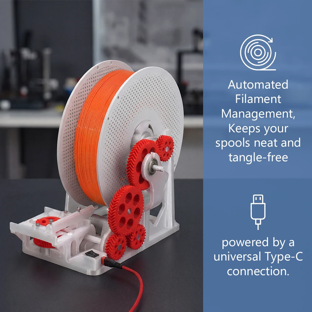 3D Printing Filament Rewinding Tool Spool Coiling Winder Organizer For PLA PETG ABS Consumable Holder DIY Maker Workshop