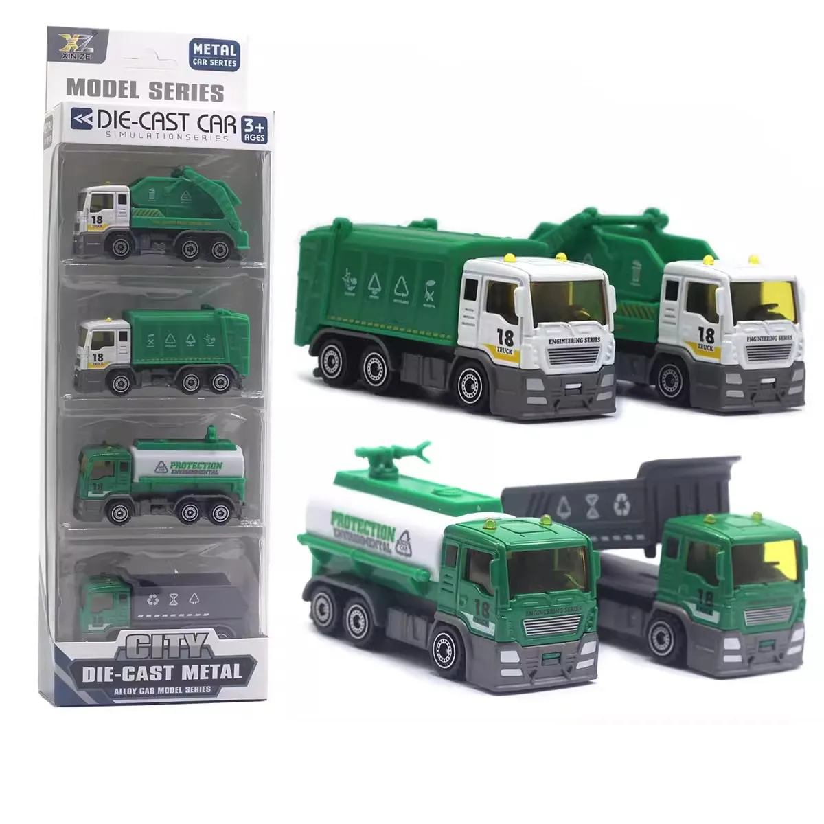 1: 64 alloy fire protection set model,urban sanitation cleaning car toy,original Engineering transport vehicle,wholesale