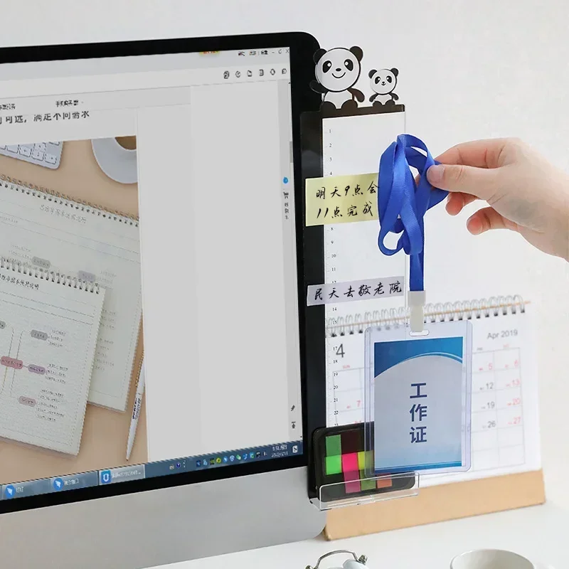 

1PCS Acrylic Monitor Message Memo Board for Sticky Notes Tabs School Office Supplies