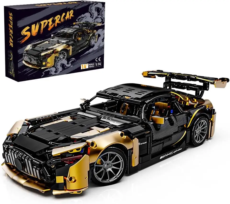 Technical 1:14 MOC Building Set Raceing Model, Sports Car Building Blocks ToysAdults Kits，Super Cars for Adult，Collectable Model Car Building Kit(1368pcs)