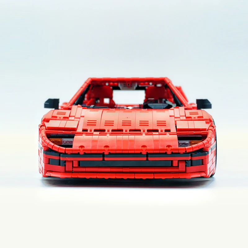 X001 Technical Red F40 Super Sports Car Compatible MOC-140629 Vehicles Building Blocks Bricks Puzzle Toy Christmas Gift For Kids