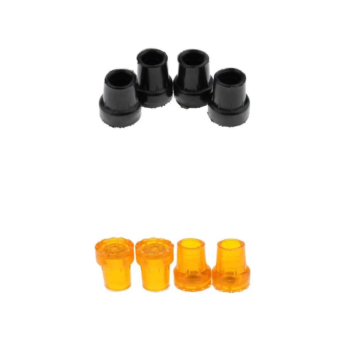 Trekking Poles Tips 19mm Rubber End Crutch Ferrules Shock Absorbing Base Set for Walkers and Sticks