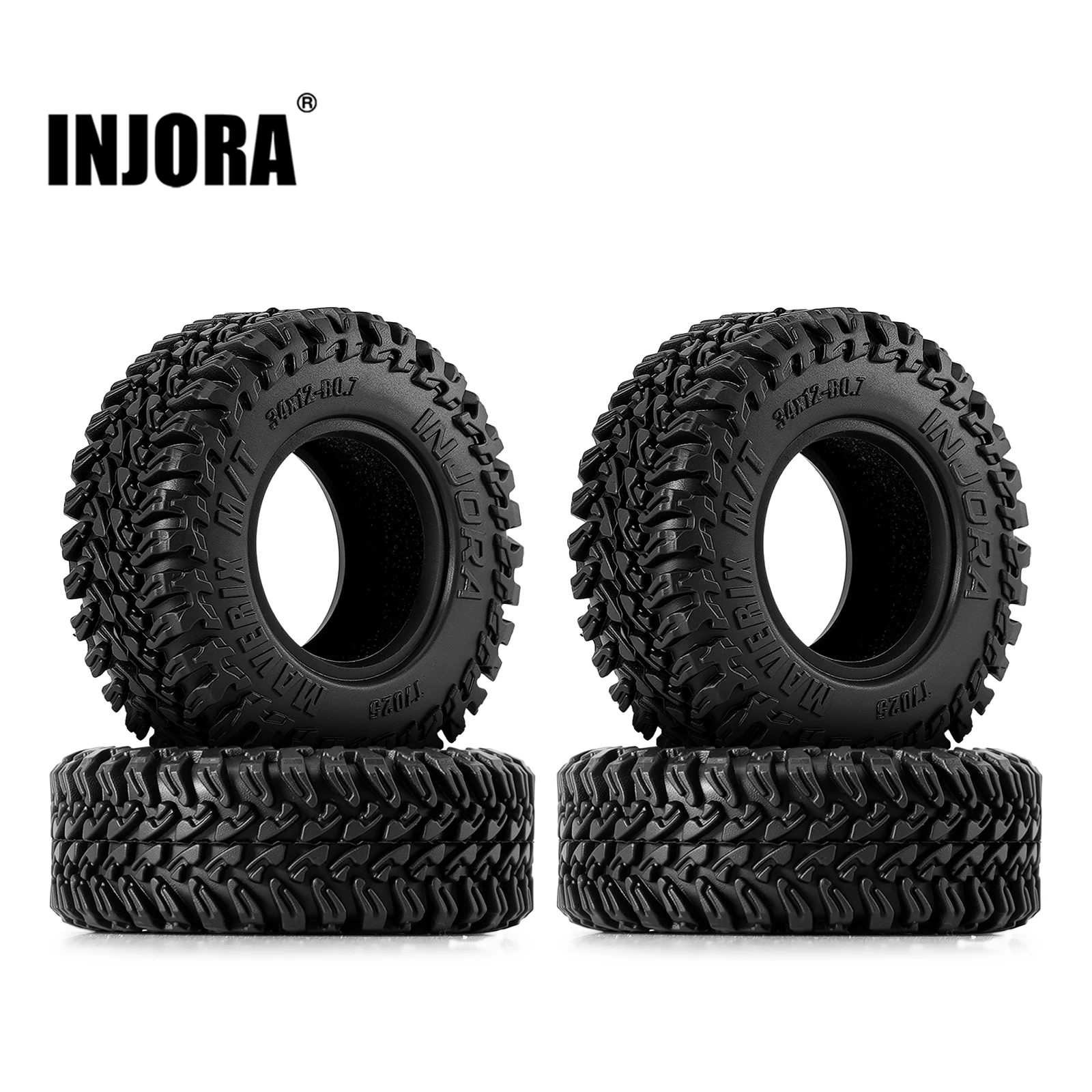 

INJORA 34*12mm 0.7" MAVERIX M/T Tires for 1/30 Axial SCX30 (T7025)