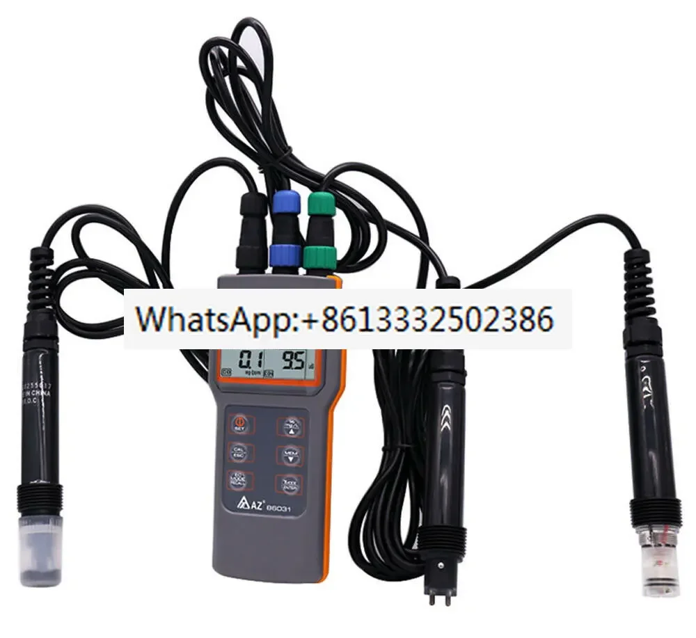 

AZ86031 Water Quality Meter Dissolved Oxygen Tester pH Meter pH Conductivity Salinity Temperature Meter