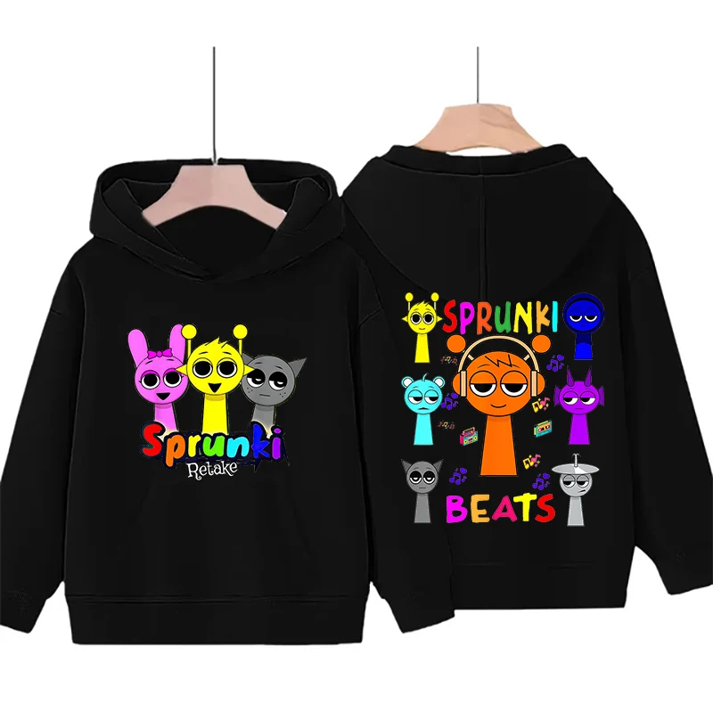 

Sprunki Game Figure Hoodies Boys Girls Fashion Sweatshirts Cartoon Incredibox Game Long Sleeve Streetwear Funny Sprunki Hoodie
