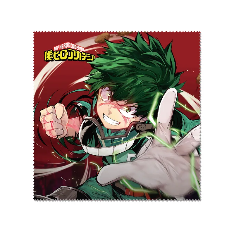 

My Hero Academia Glasses Cloth Anime Midoriya Izuku Glasses Wipes Lens Cloth Defogger Kawaii Print Eyeglasses Wipe Accessories