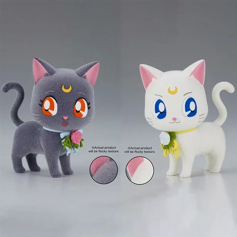 Original Sailor Moon Action Figure Toys Fluffy Puffy Luna Artemis Figureanime Figure For Kids Gift Collectible Model Doll Toys