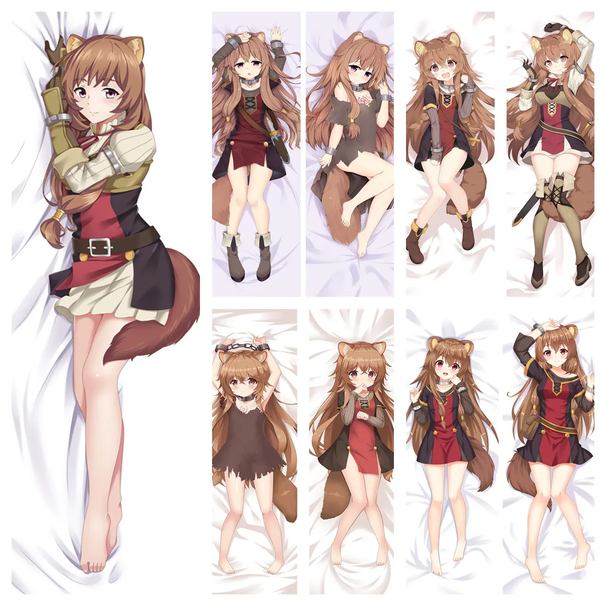 

Anime The Rise Of The Shield Hero Dakimakura Raphtalia Sarung Bantal Memeluk Tubuh Sarung Bantal DIY Disesuaikan Sarung Bantal