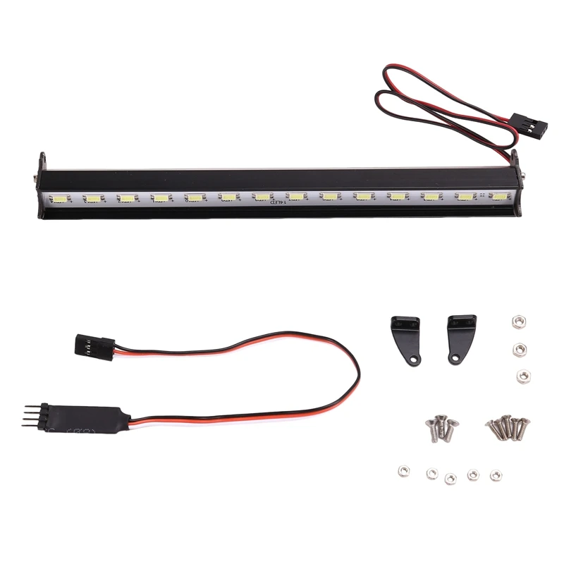 

RC Car Roof LED Light Bar Adjustable Mode For 1/10 Crawler SCX10 Wraith Capra TRX4 TRX6 CC01-AB20