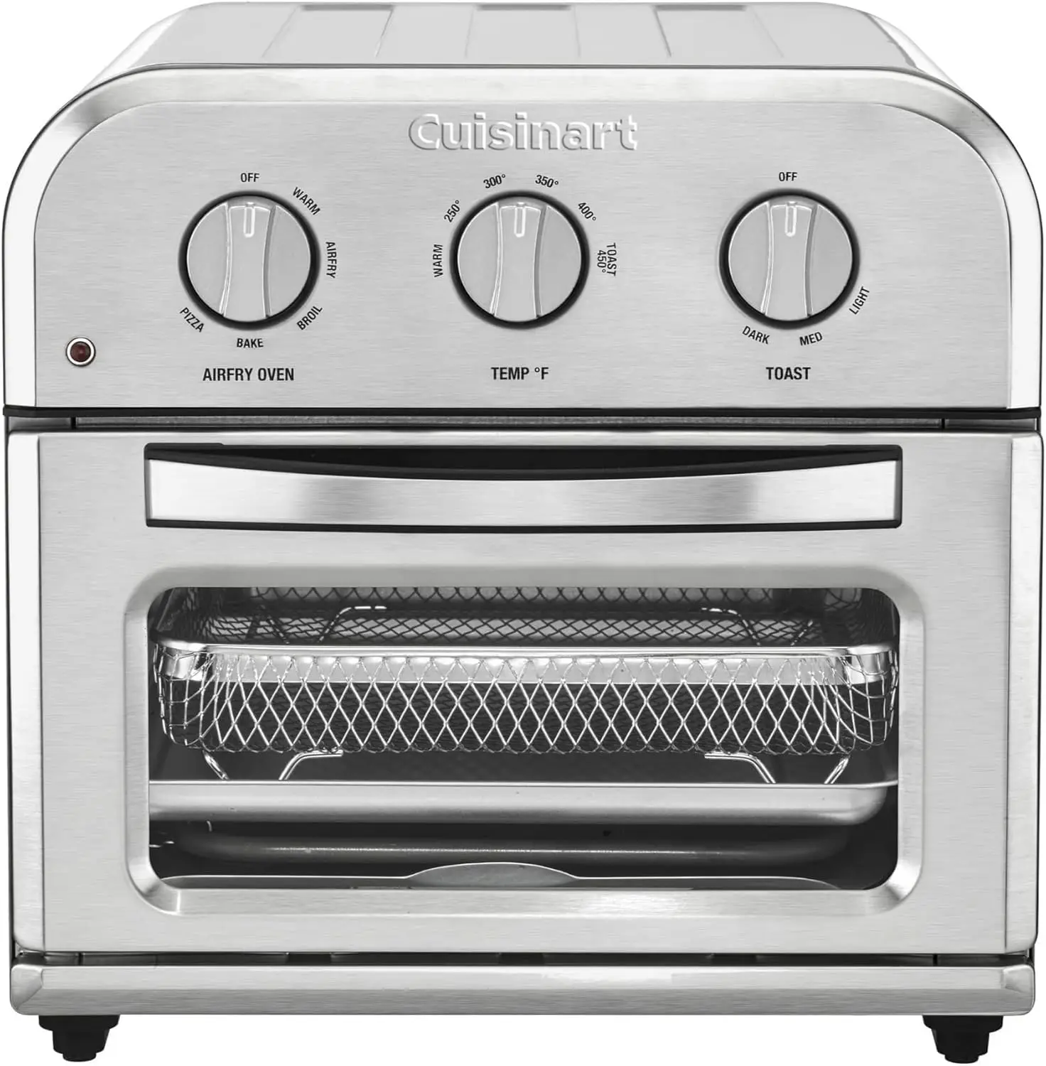 

Compact Airfryer Toaster Oven, 1800-Watt Motor with 6-in-1 Functions and Wide Temperature Range, Air Fryer, Stainless Steel