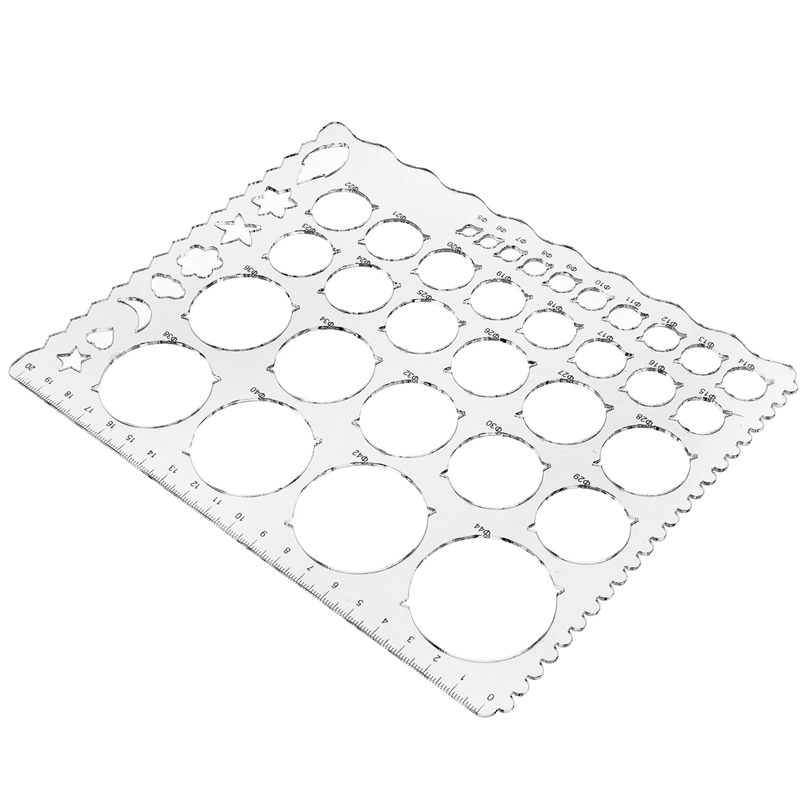 Reusable Plastic Ruler Circle Template Board Mold Lightweight Diy Tool For 3D Paper Crafts Accessories Quilling