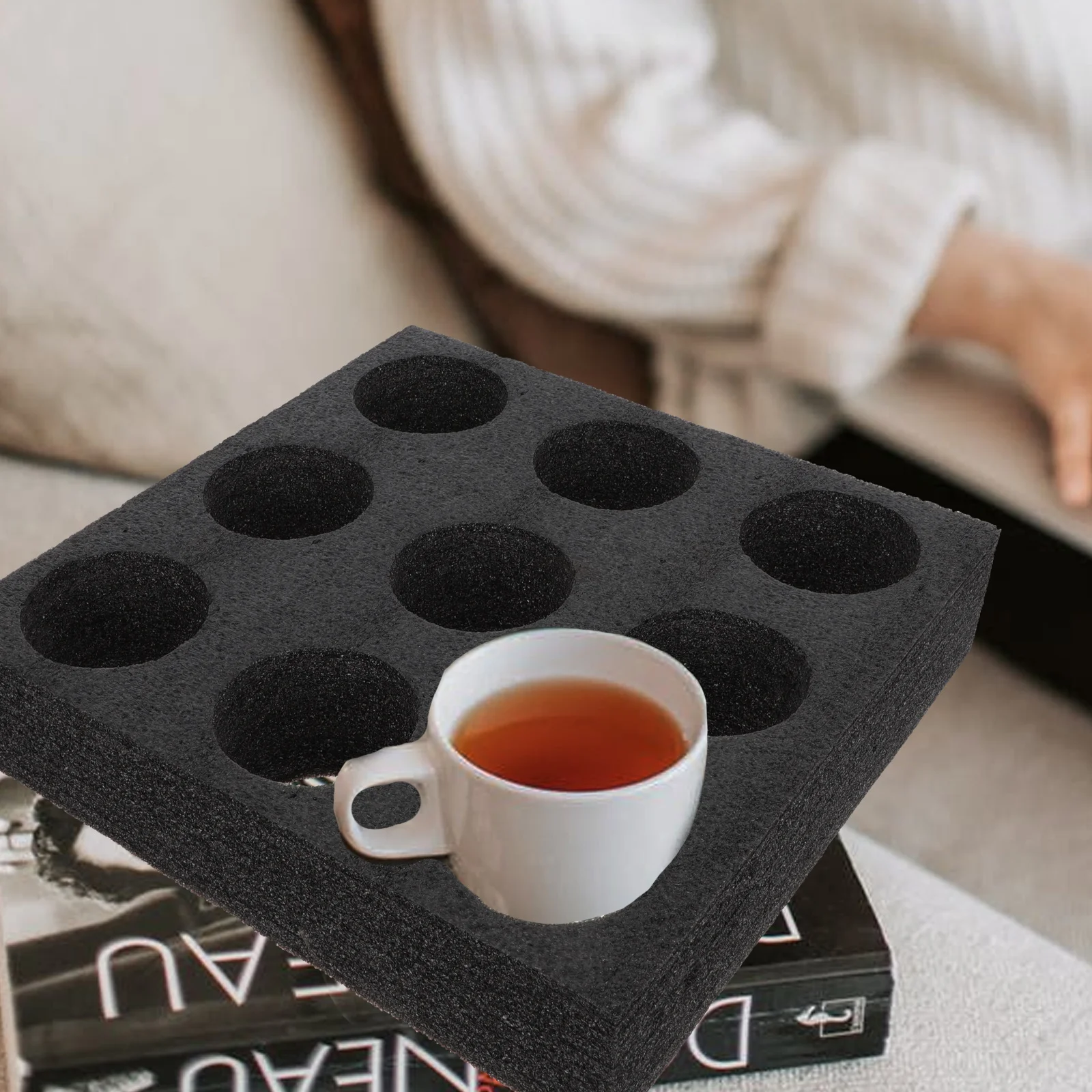 

2pcs Cup Holder Sponge Drink Carrier Tray Takeout Holders for Beverages Portable Safe Use Office School Picnic Home Restaurant