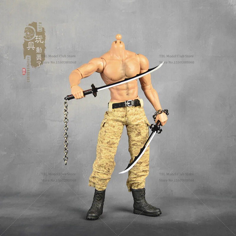 1/6 Scale Male Mini-Weapon Toys Death God Iron Chain Zangetsu Sword Japanese Anime For 12-inch Action Figure Soldier Scene Props