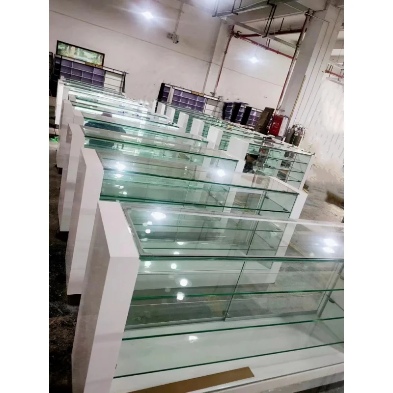 Custom Shop Display Cabinet com luz LED, vitrine de vidro do telefone móvel, alta qualidade