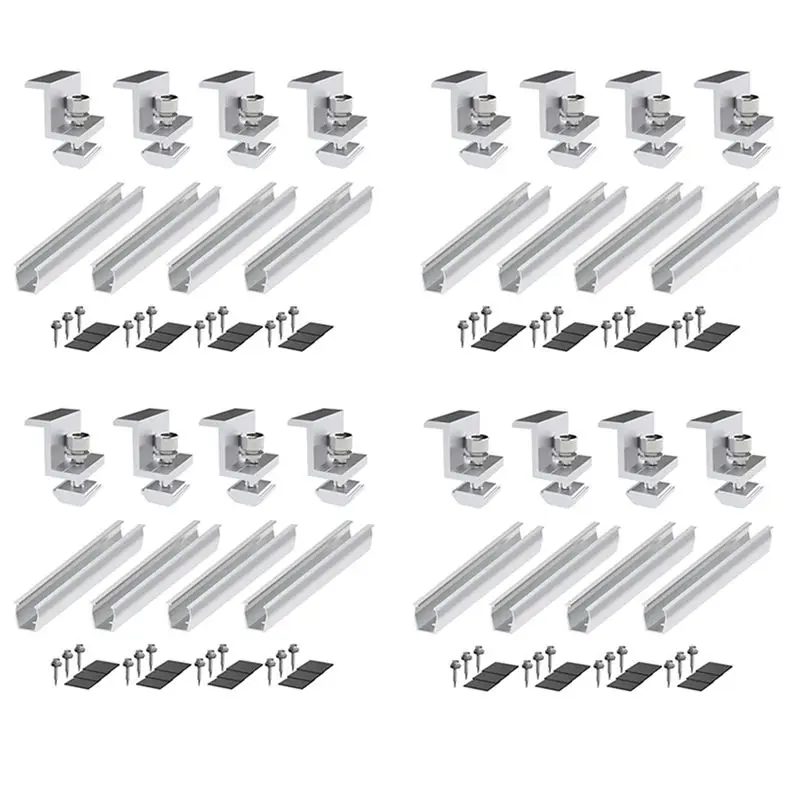 

Кронштейн для солнечных панелей A98E-16X, направляющая для фотоэлектрических панелей, модуль крепления солнечных панелей с центральным креплением для трапециевидной крыши 30 мм