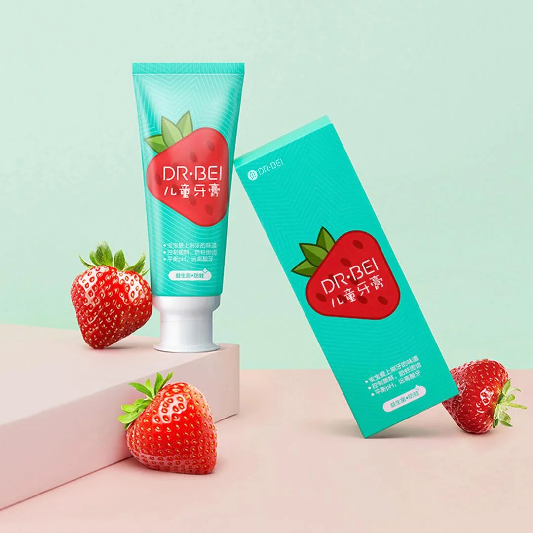 Dr. Bei Probiotische Anti-Holte Kindertandpasta Meerdere Smaken Aardbei 2-13 Jaar Kindertandpasta 60G