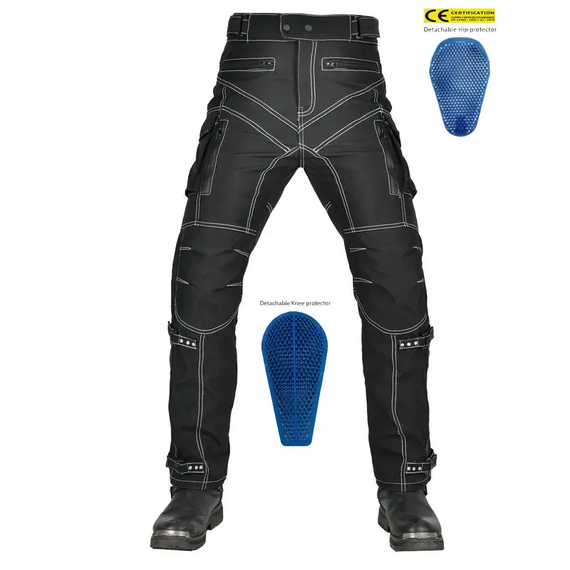 VOLERO Motorcycle Four Seasons Anti-fall Riding Pants Men  Multi-bag Windproof Anti-fall Telescopic High-waist Pants