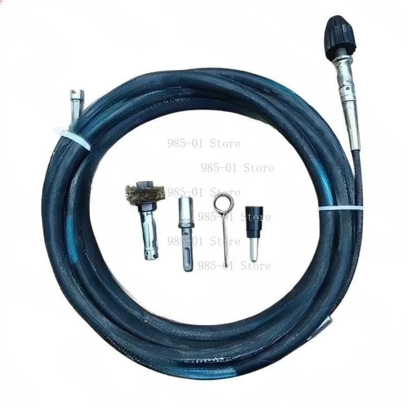 

High-Pressure Flexible Pipe Sewer Dredging Tool, Upgraded Electric Drill Type for Oil Stain and Hard Object Clogs