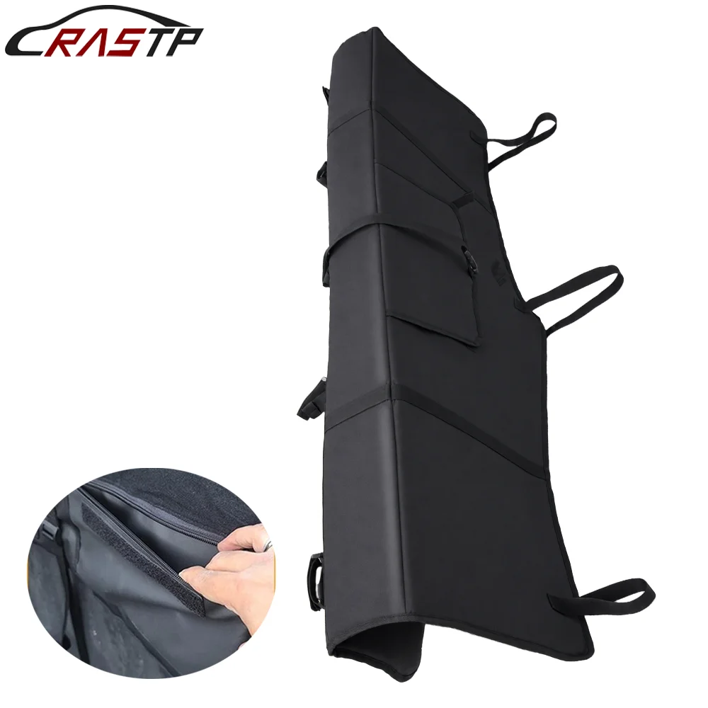 RASTP-Tailgate Pad with Pockets Foldable Truck Bike Pad Pickup Tailgate Guard With Black Drawstring Storage Bag TBC131