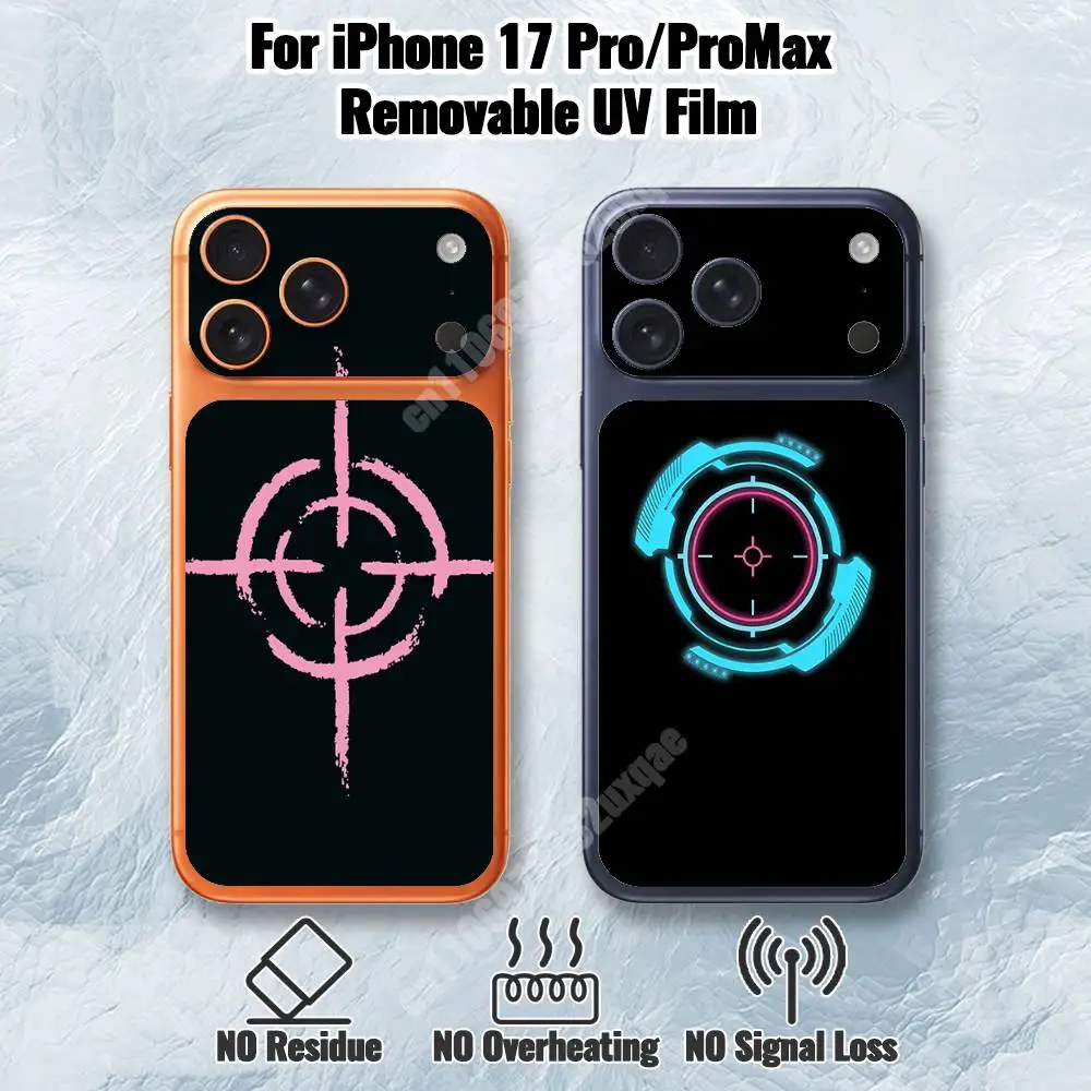Sniper Scope Crosshair Target Removable UV Film for iPhone 17 Pro 17 ProMax Protective Sticker